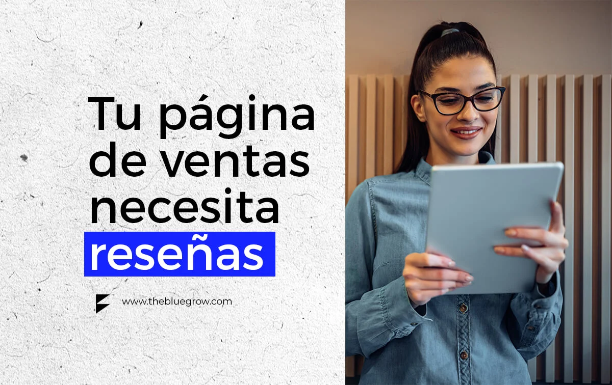 Reseñas o testimonios en una página de ventas